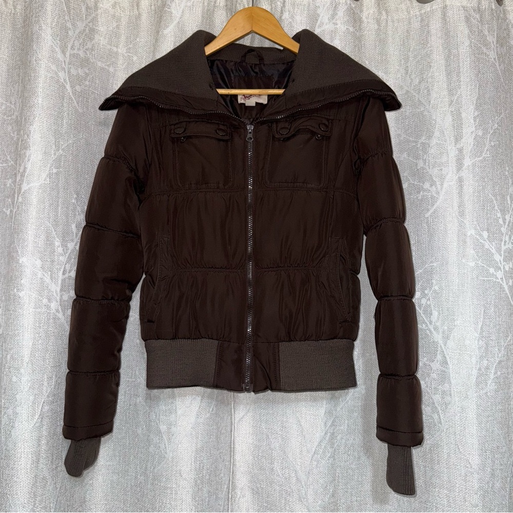 Dark Brown Puffer Jacket